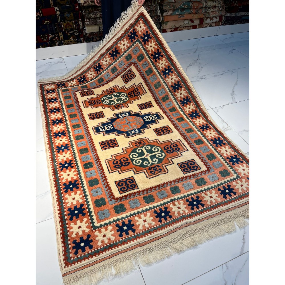 El Dokuma Antik Yörük Halısı 210x150